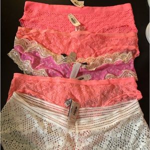 Six pair of Victoria secret undies.  All size large and all brand new with tags